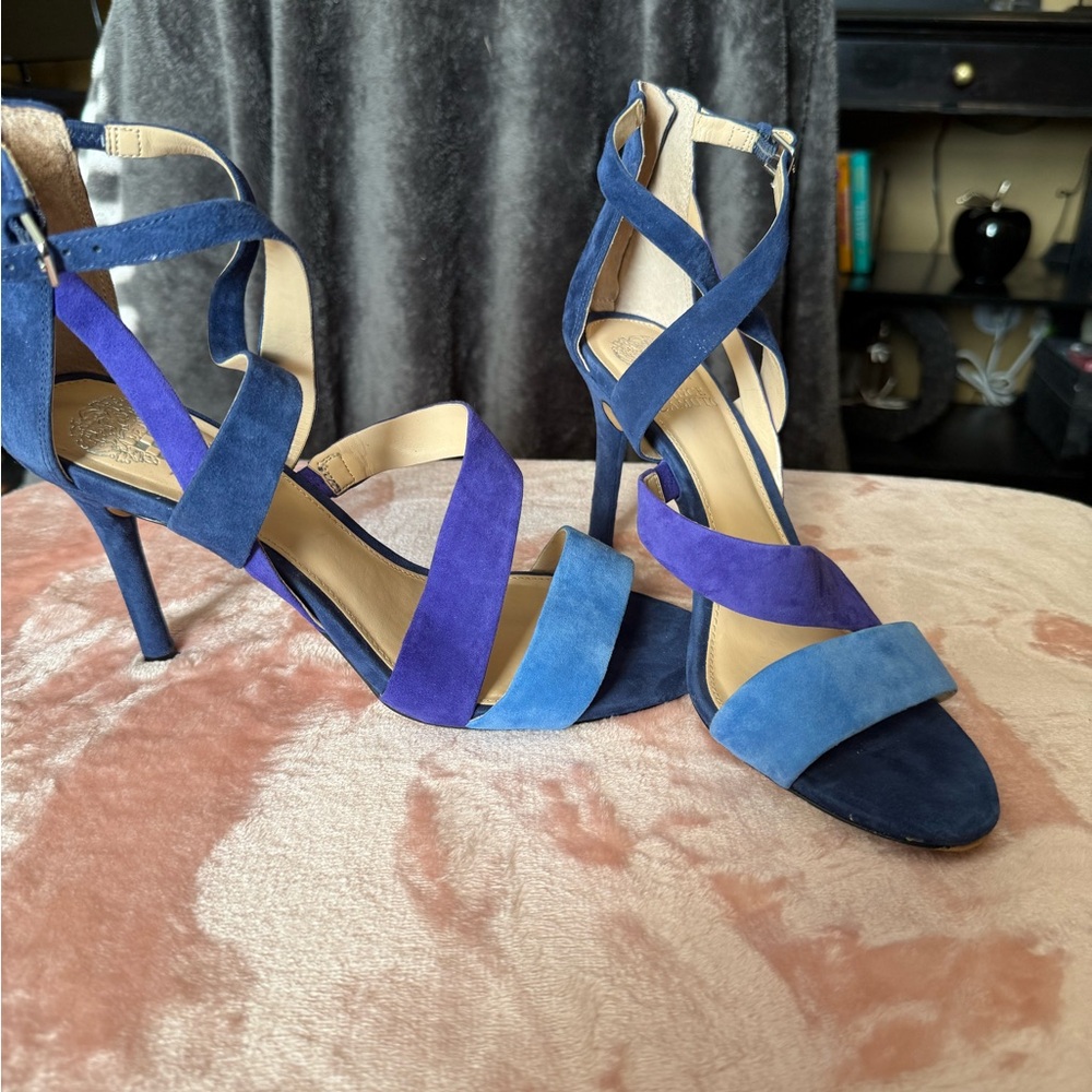 ANTONIO MELANI Blue and Purple High Heeled Sandals